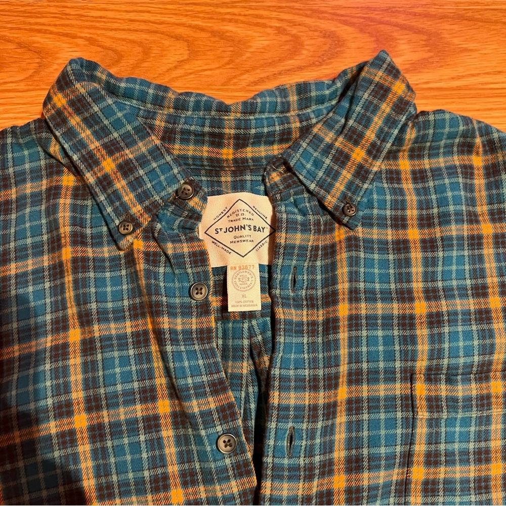 St Johns Bay Men’s Flannel Shirt, XL - Picture 2 of 7